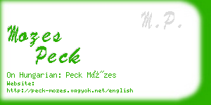 mozes peck business card